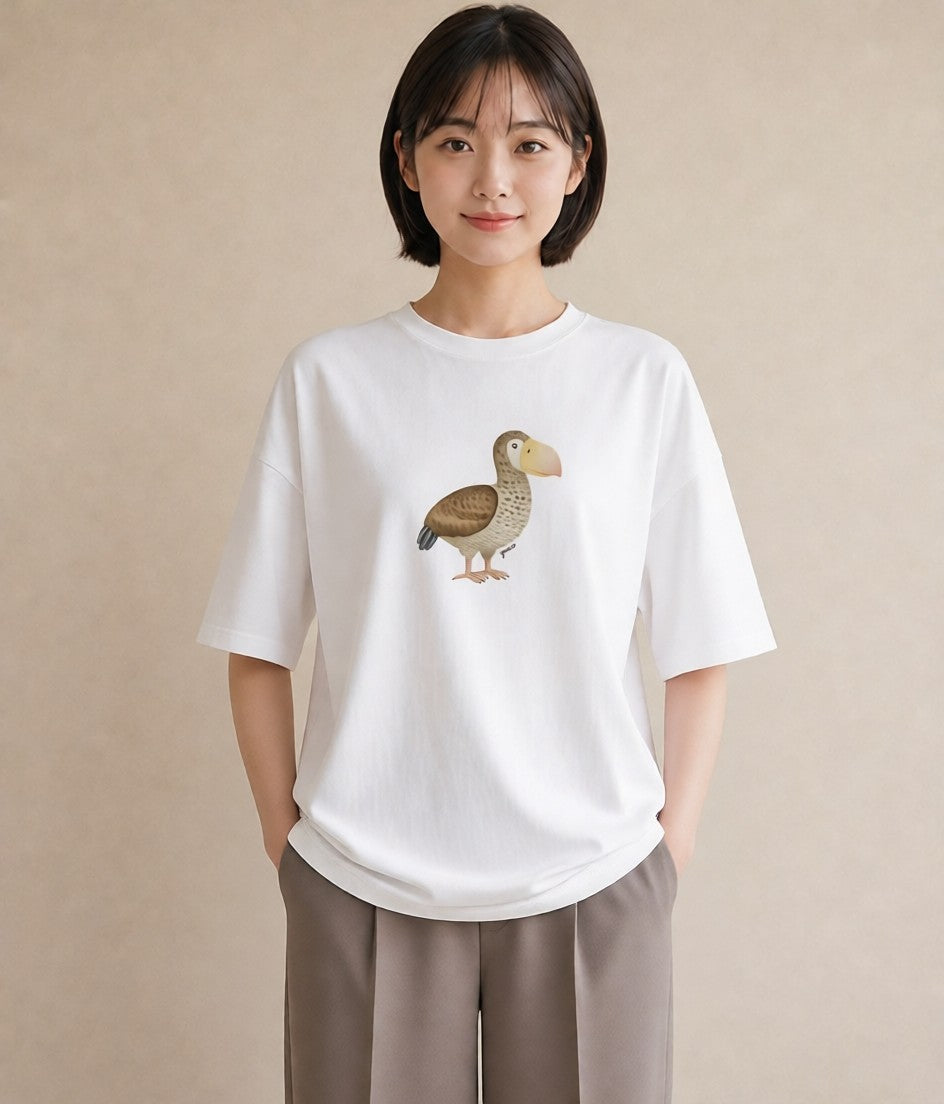 Tシャツ レディース 白文鳥 ペット 動物 イラスト 抜け感 送別ギフト 通勤 白T YMAZO