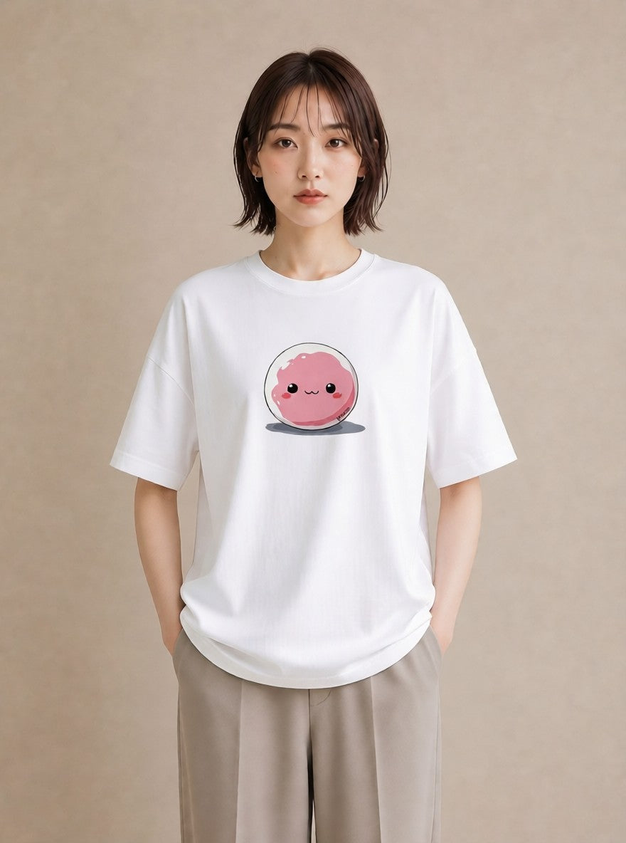 Tシャツ レディース だんご 食べ物 フード イラスト お洒落 夏コーデ 通学 白T YMAZO