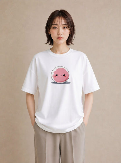 Tシャツ レディース だんご 食べ物 フード イラスト お洒落 夏コーデ 通学 白T YMAZO