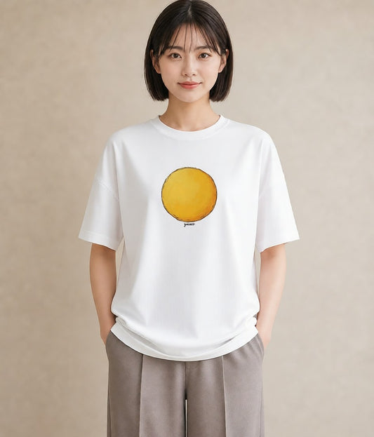 デザインTシャツ レディース 太陽 星空 宇宙 イラスト シンプル 通勤 在宅 白T YMAZO