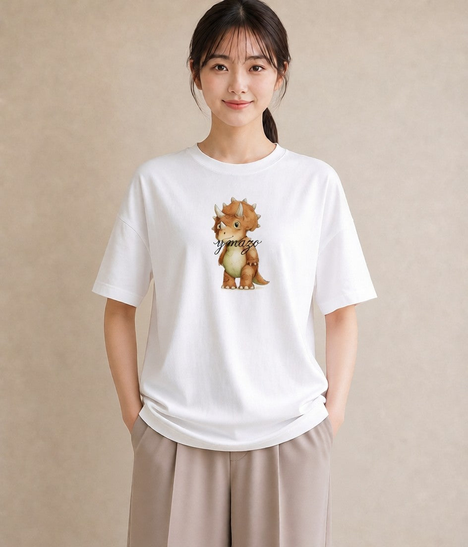 デザインTシャツ レディース サイ 動物 アニマル イラスト フェミニン 20代 カジュアルコーデ 白T YMAZO