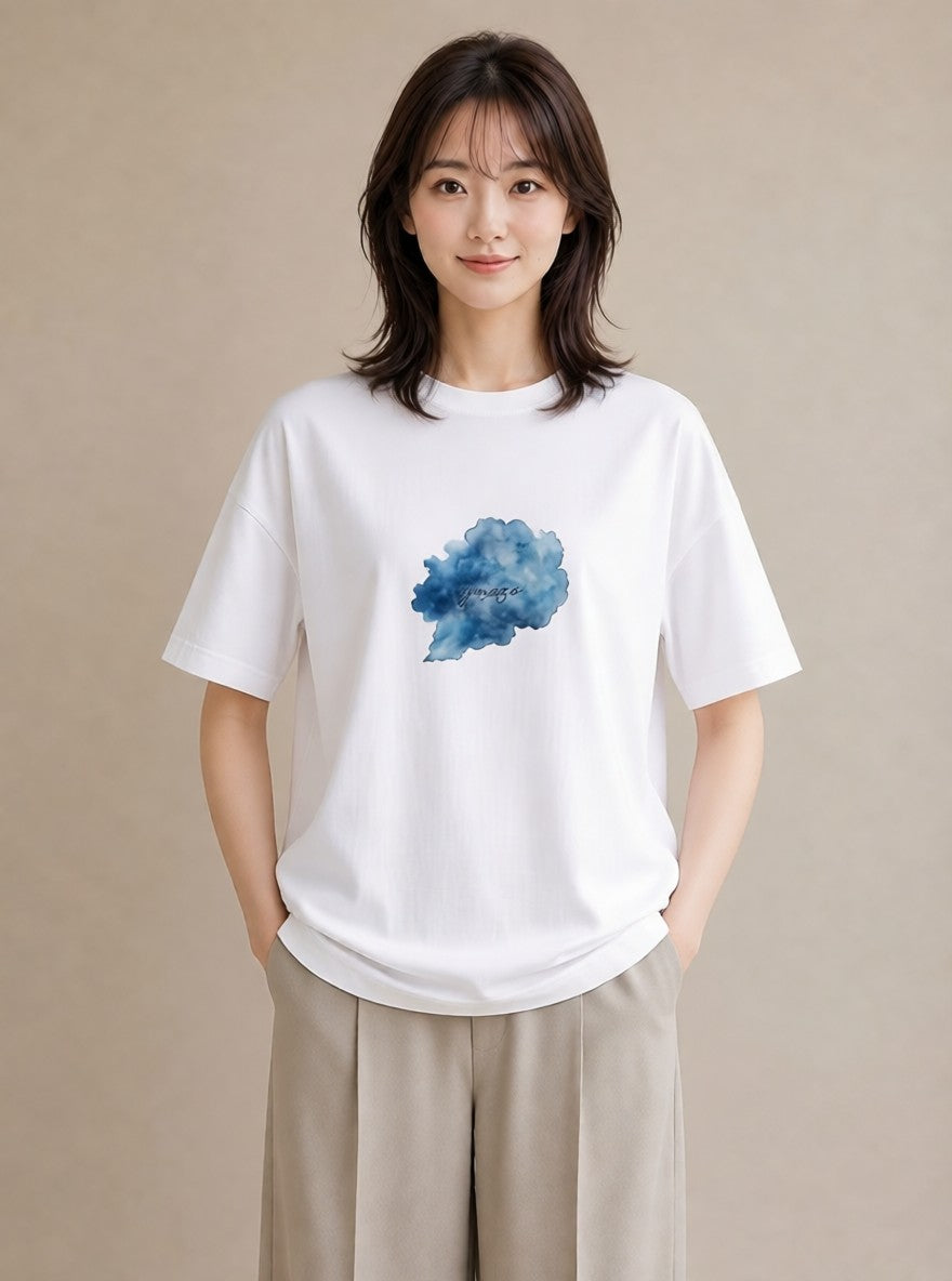 デザインTシャツ レディース 獅子座 星空 宇宙 イラスト カフェコーデ クリスマス 旅行 白T YMAZO