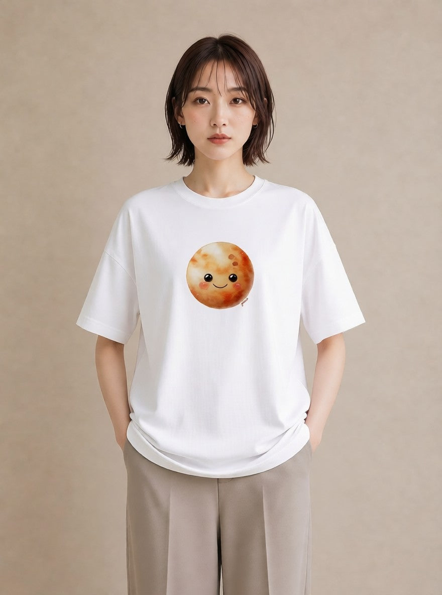 デザインTシャツ レディース 宇宙 星空 イラスト 帰省 ラフ 白T YMAZO