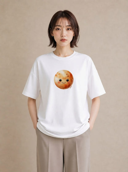デザインTシャツ レディース 宇宙 星空 イラスト 帰省 ラフ 白T YMAZO