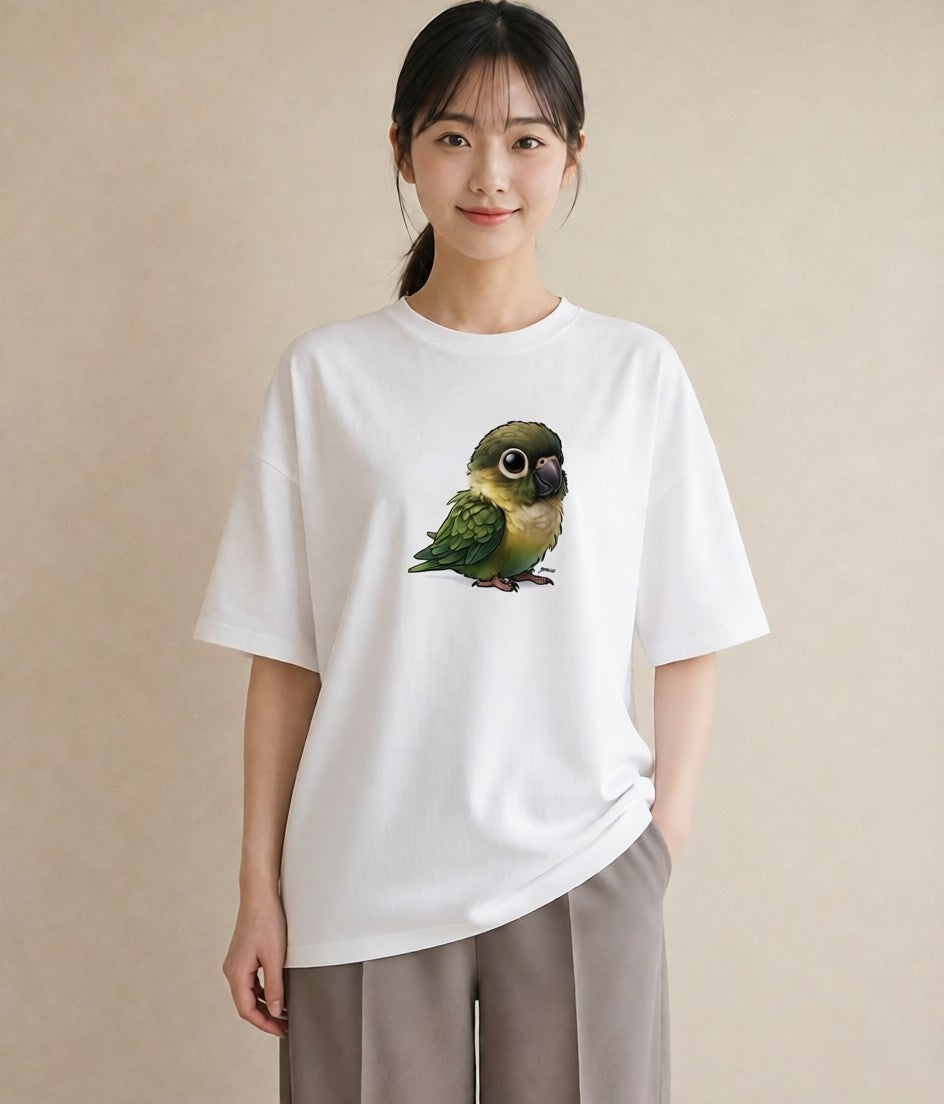 グラフィックTシャツ レディース コザクラインコ ペット 動物 イラスト きれいめ 旅行 母娘コーデ 白T YMAZO