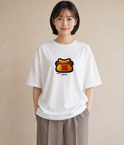 デザインTシャツ レディース おにぎり 食べ物 フード イラスト お洒落 自分用 ルームウェア 白T YMAZO