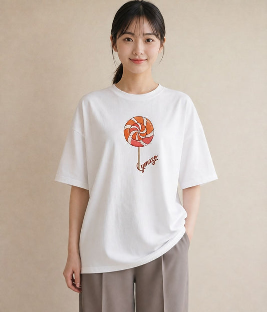 デザインTシャツ レディース だんご 食べ物 フード イラスト ガーリー 在宅 公園 白T YMAZO