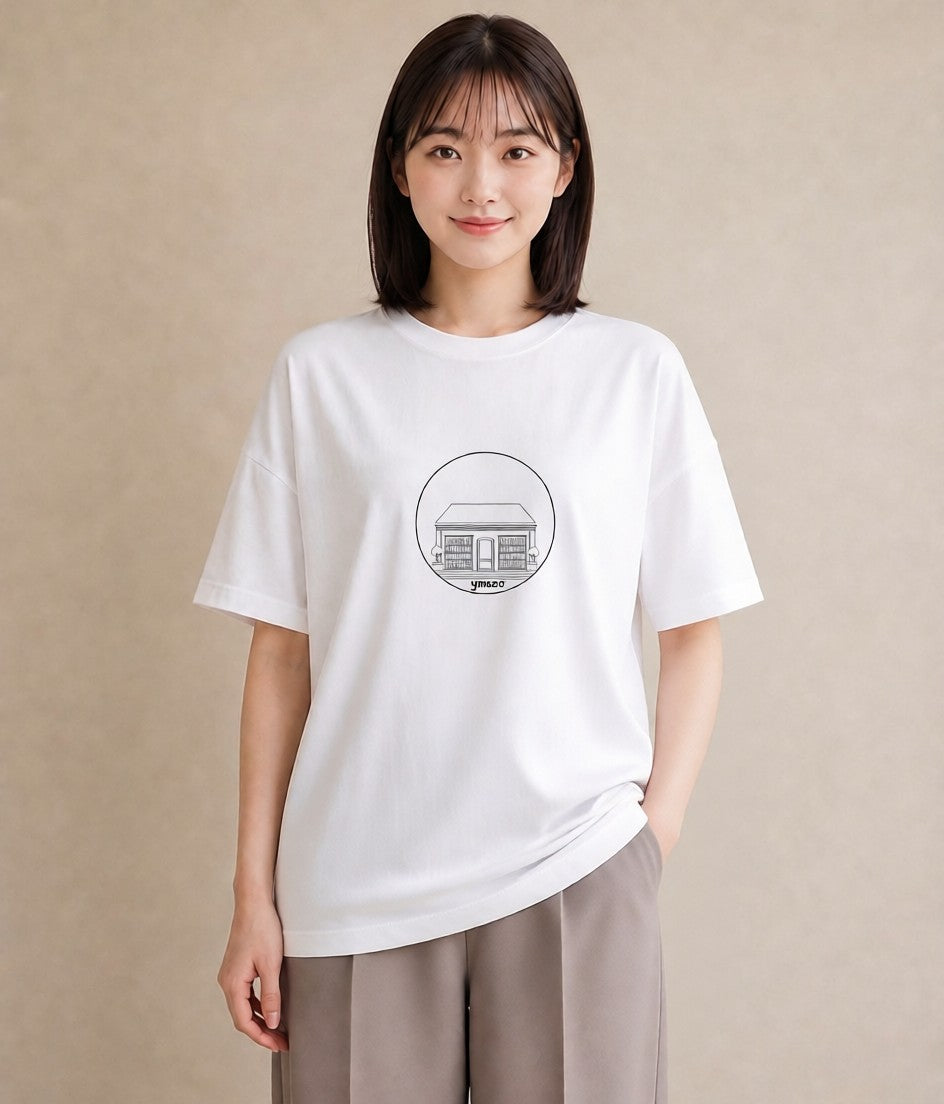 グラフィックTシャツ レディース 本 読書 ブック イラスト 韓国風 ギフト 母の日 白T YMAZO