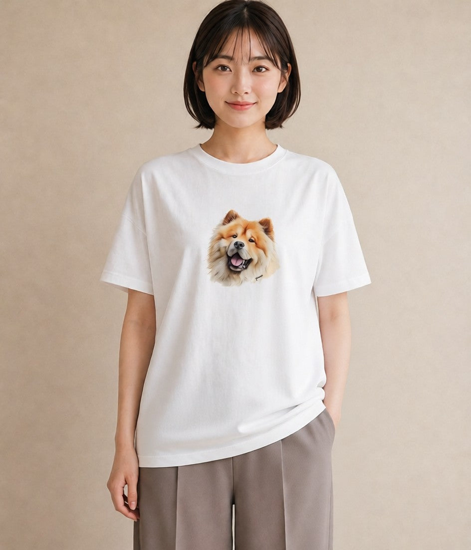 プリントTシャツ レディース 柴犬 しばいぬ 犬 いぬ イラスト シンプル 綿100 デート 白T YMAZO