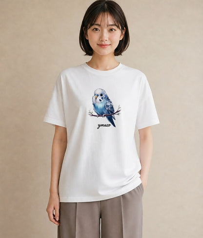 プリントTシャツ レディース ことり ペット 動物 イラスト ボタニカル お揃い 親子 白T YMAZO