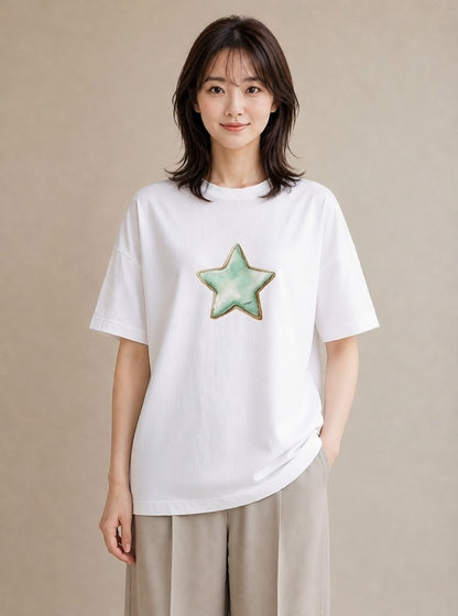 半袖Tシャツ レディース キャンディ 食べ物 フード イラスト カフェコーデ 通勤 在宅 白T YMAZO