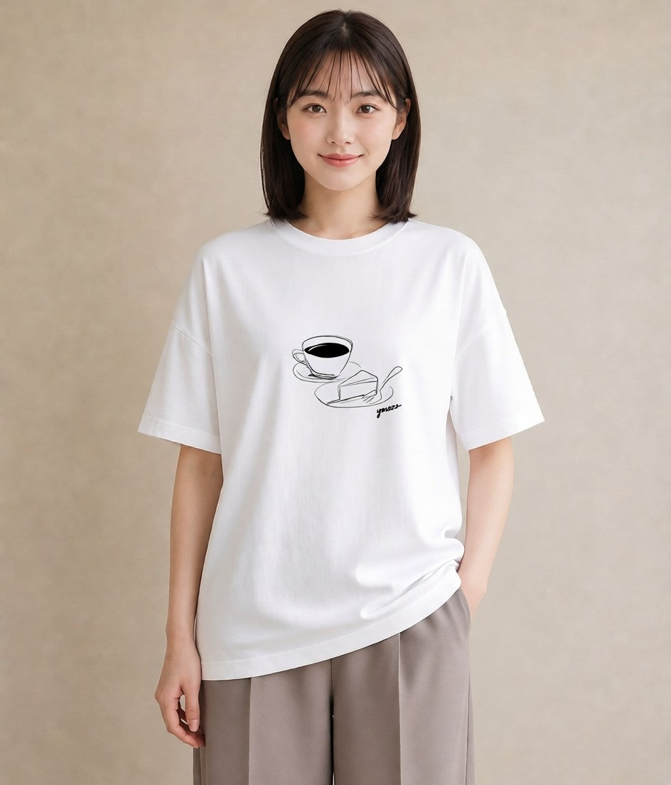 プリントTシャツ レディース スイーツ お菓子 デザート イラスト モード クリスマス 旅行 白T YMAZO