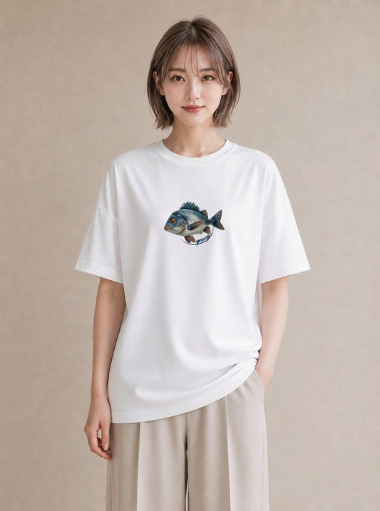 プリントTシャツ レディース マンボウ 海の生き物 海 イラスト 抜け感 女性向けギフト 散歩 白T YMAZO