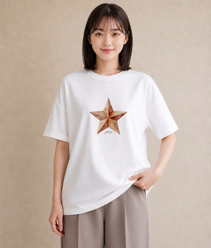 デザインTシャツ レディース 射手座 星空 宇宙 イラスト 可愛い 姉妹 送別ギフト 白T YMAZO