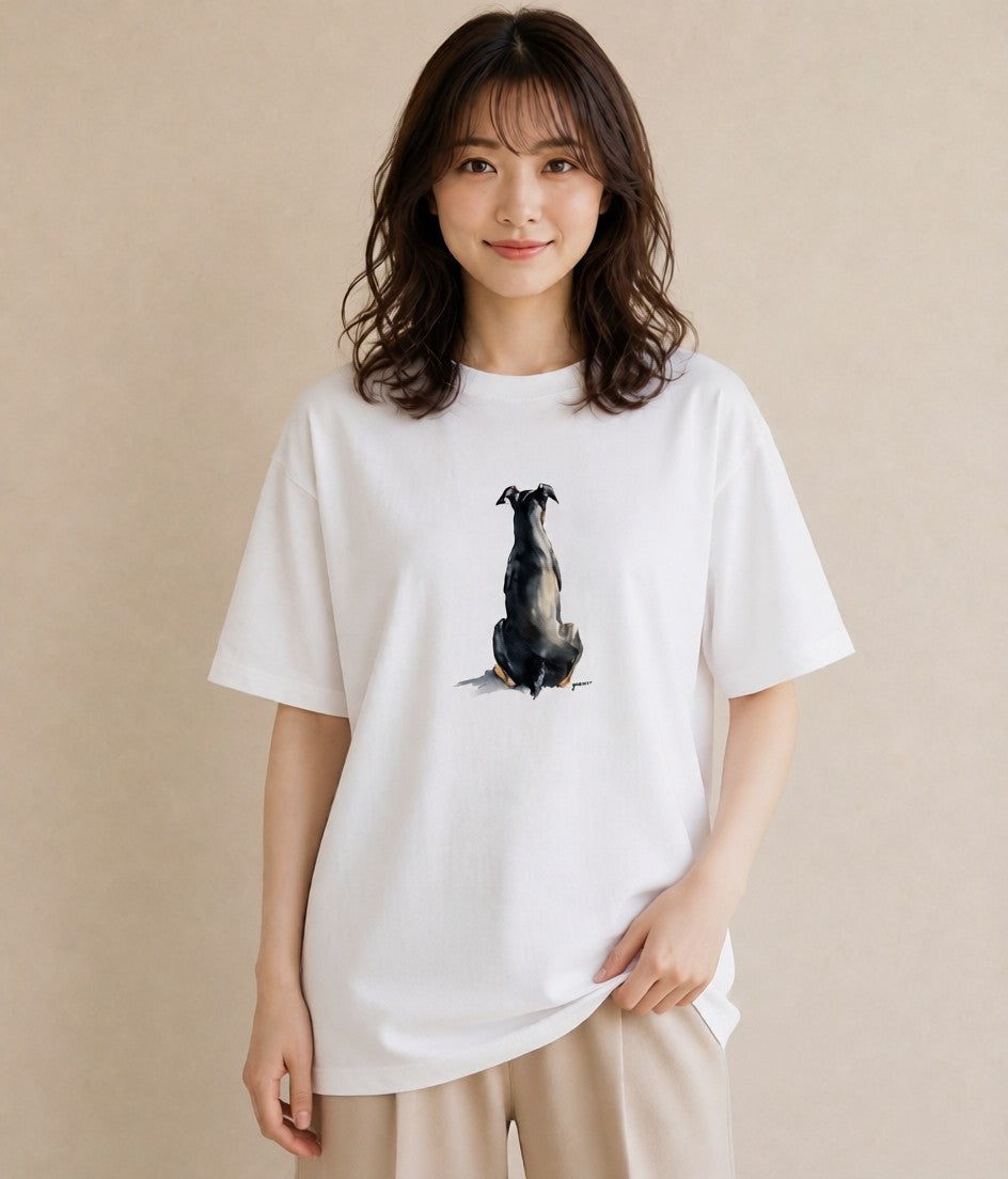 Tシャツ レディース ミックス犬 犬 いぬ イラスト 淡色 女性 旅行用 白T YMAZO