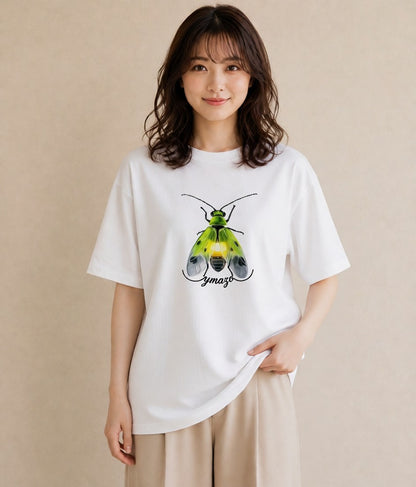 プリントTシャツ レディース クワガタ 昆虫 虫 イラスト 女性 旅行用 白T YMAZO