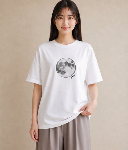 グラフィックTシャツ レディース 青の水彩 風景 ブルー ナチュラル アンティーク イラスト ミニマル ホワイトデー 春服 白T YMAZO