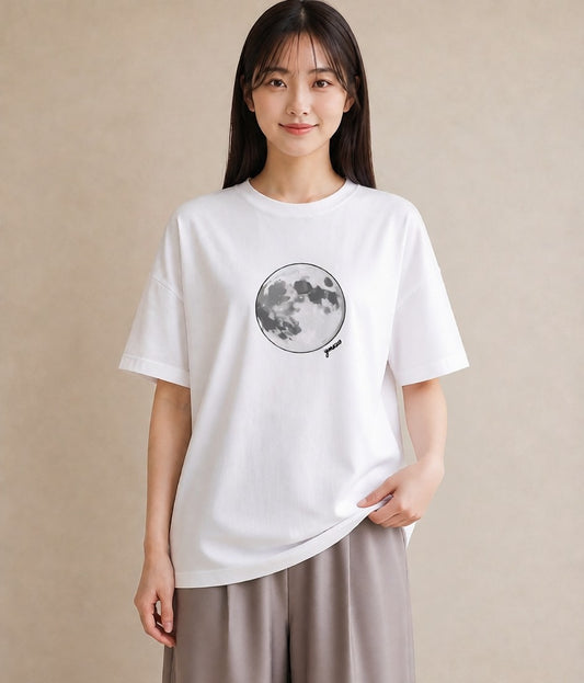 グラフィックTシャツ レディース 青の水彩 風景 ブルー ナチュラル アンティーク イラスト ミニマル ホワイトデー 春服 白T