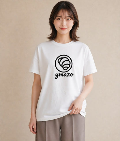 半袖Tシャツ レディース カフェ カフェロゴ ロゴ イラスト ミニマル ルームウェア ギフト 白T YMAZO