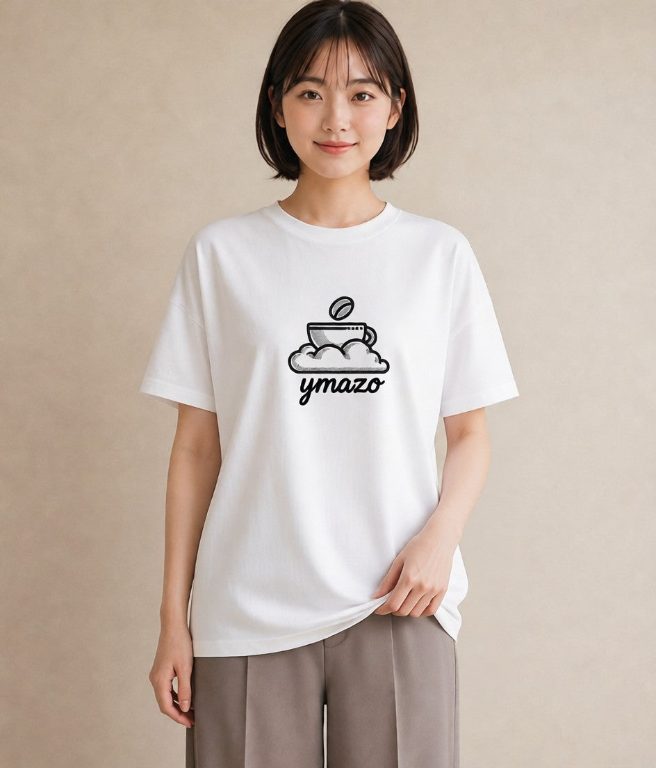 プリントTシャツ レディース コーヒー カフェ 珈琲 イラスト ヴィンテージ風 ホワイトデー 春服 白T YMAZO