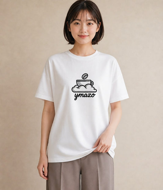 プリントTシャツ レディース コーヒー カフェ 珈琲 イラスト ヴィンテージ風 ホワイトデー 春服 白T YMAZO