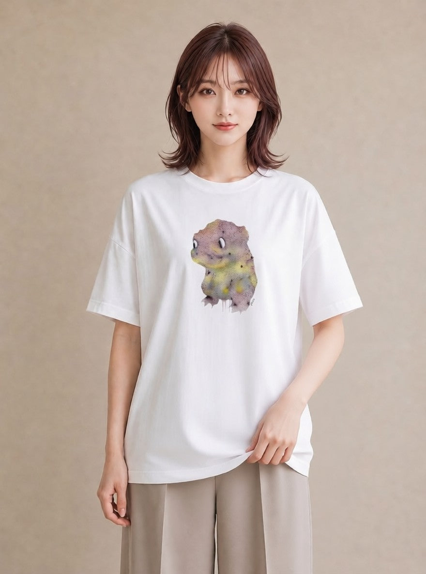Tシャツ レディース ゴマフアザラシ 動物 アニマル イラスト シンプル 社会人 女性 白T YMAZO