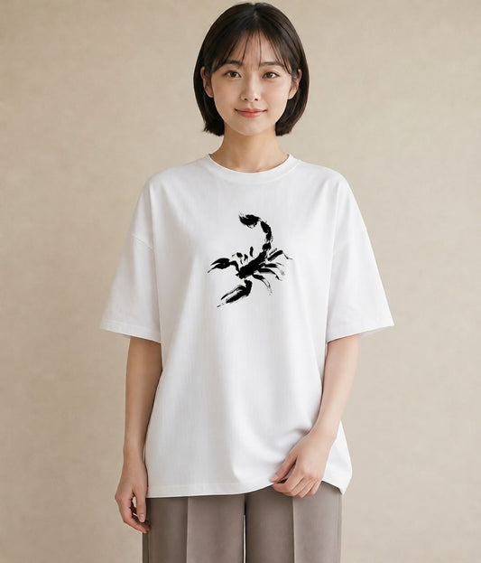 グラフィックTシャツ レディース 蠍座 星空 宇宙 イラスト 上品 夏コーデ 通学 白T YMAZO