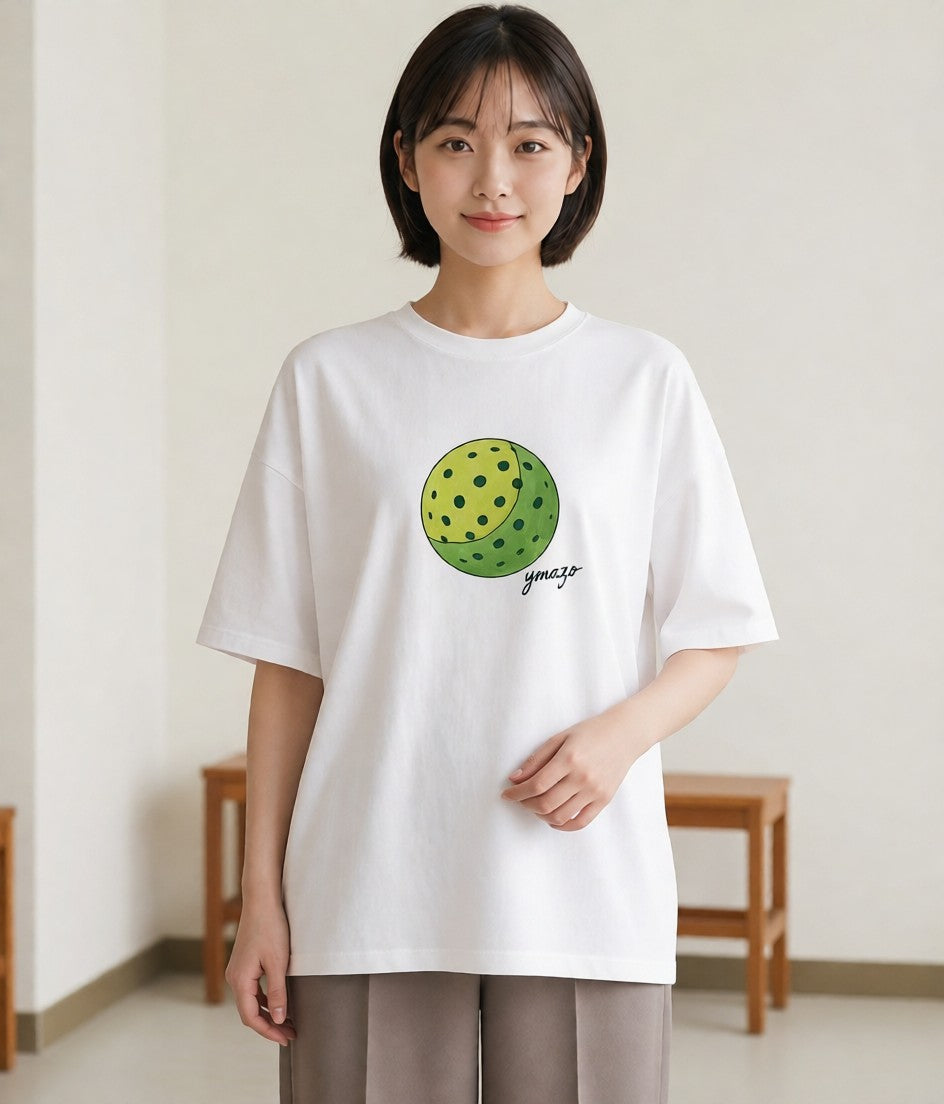 プリントTシャツ レディース 惑星 星空 宇宙 イラスト 普段着 週末コーデ 白T YMAZO