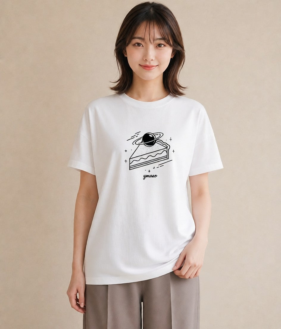半袖Tシャツ レディース スイーツ お菓子 デザート イラスト ラフ 親子 20代 白T YMAZO
