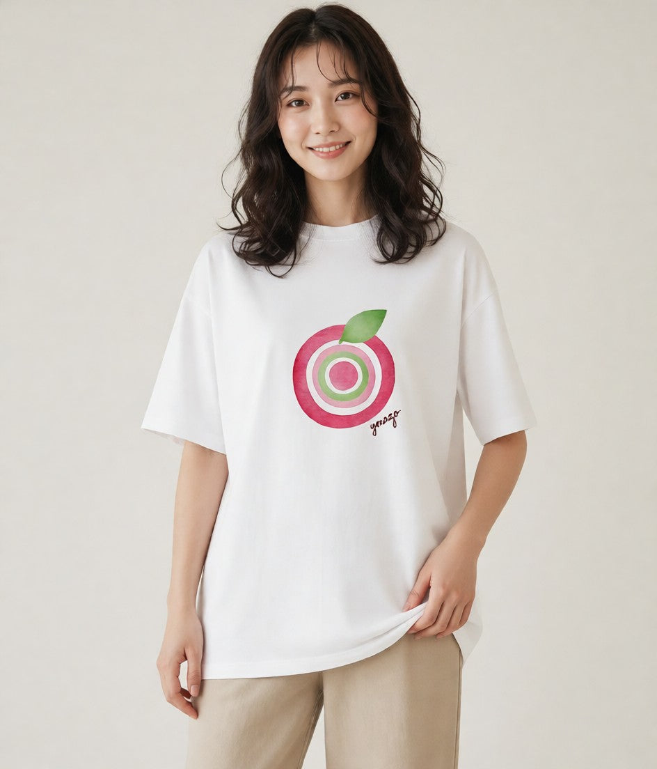 グラフィックTシャツ レディース メロン 食べ物 フード イラスト 北欧風 敬老の日 ホワイトデー 白T YMAZO