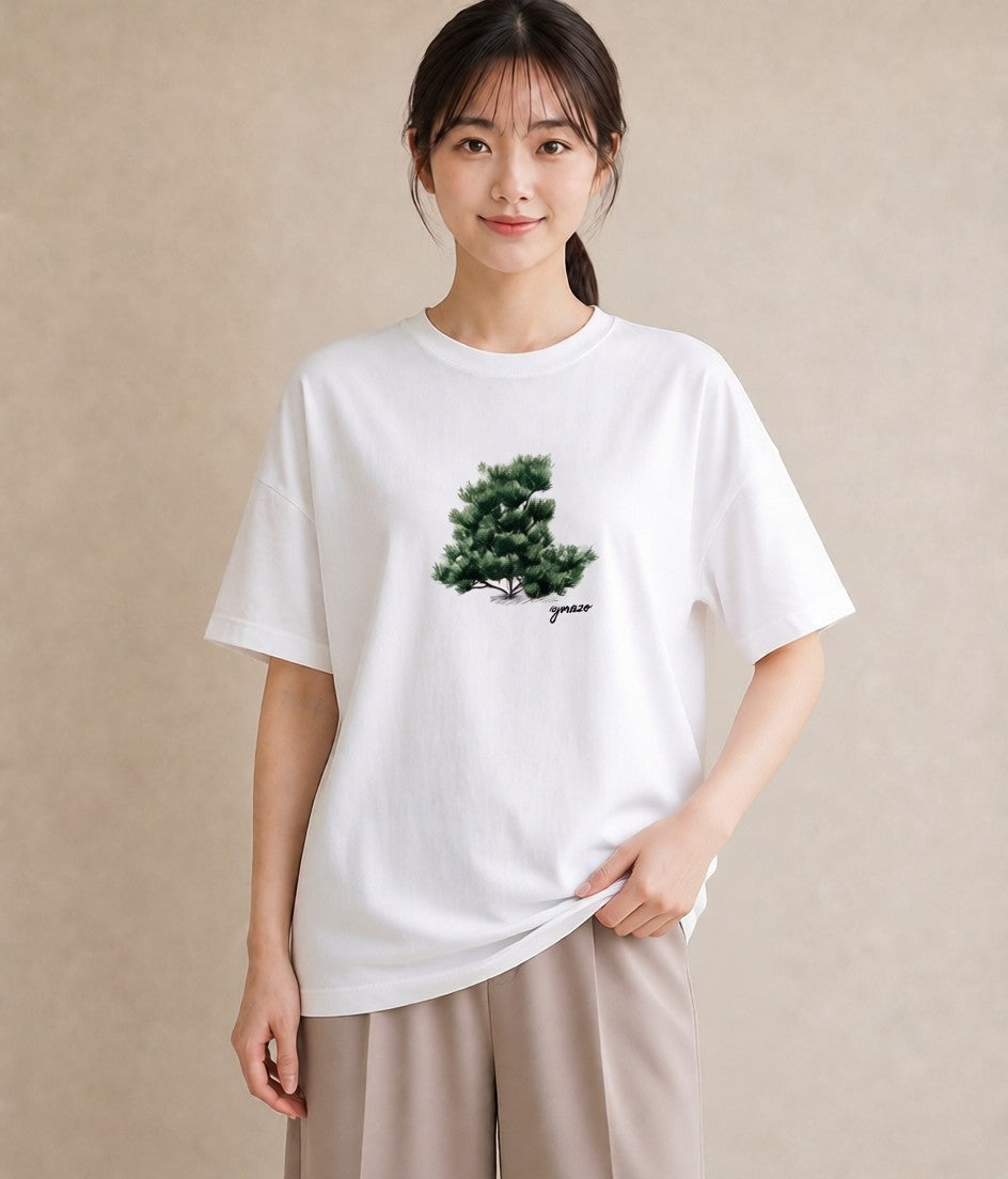 グラフィックTシャツ レディース 青の水彩 風景 ブルー ナチュラル アンティーク イラスト 女性 旅行用 白T YMAZO