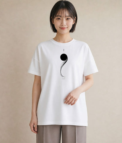 デザインTシャツ レディース 幾何学 ミニマル ジオメトリック イラスト ユニーク 夏コーデ 通学 白T YMAZO
