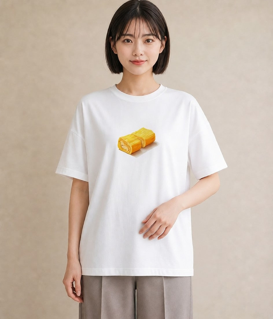 半袖Tシャツ レディース パン 食べ物 フード イラスト ガーリー 通勤 在宅 白T YMAZO