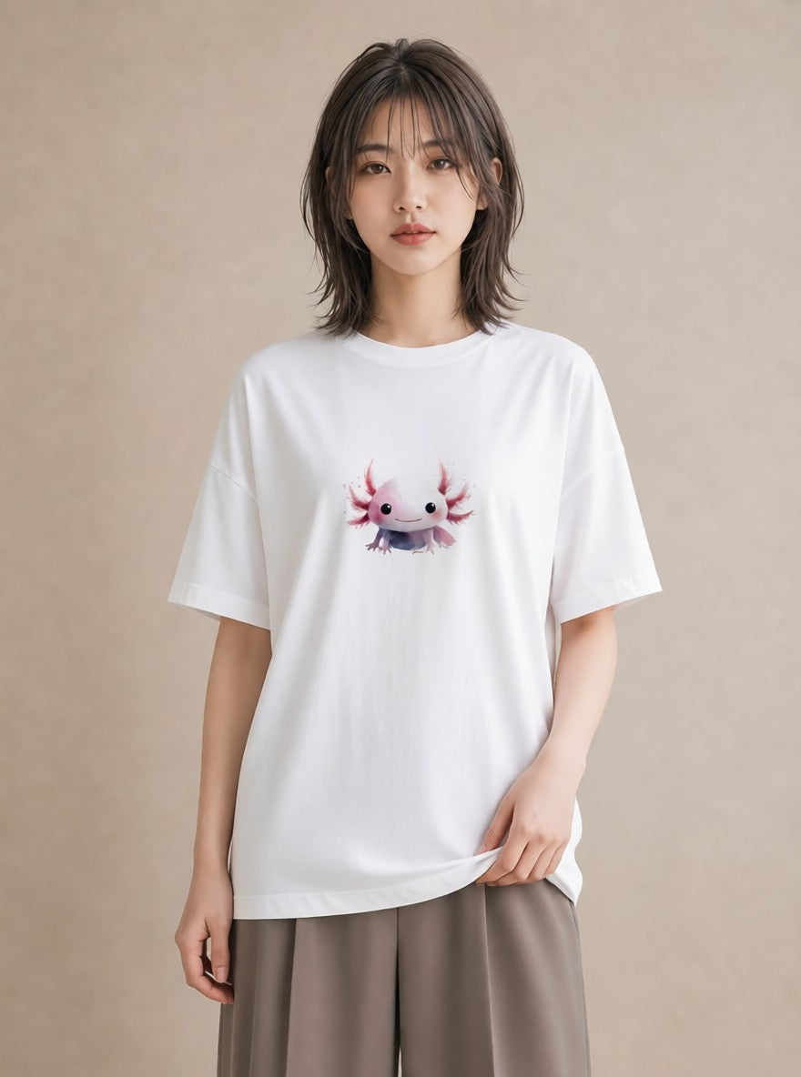 グラフィックTシャツ レディース マンボウ 海の生き物 海 イラスト 可愛い 週末コーデ 敬老の日 白T YMAZO