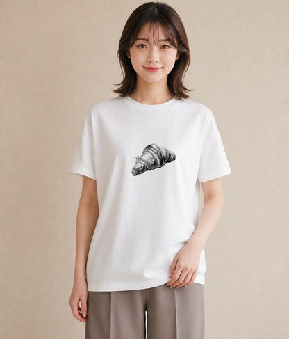 デザインTシャツ レディース パン ベーカリー レトロ イラスト 個性的 在宅 公園 白T YMAZO