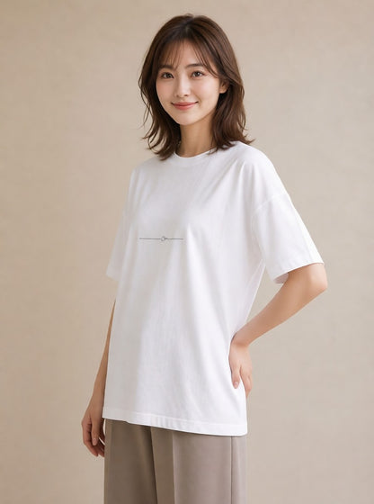 プリントTシャツ レディース 幾何学 ミニマル ジオメトリック イラスト 可愛い カフェ巡り 女子会 白T YMAZO