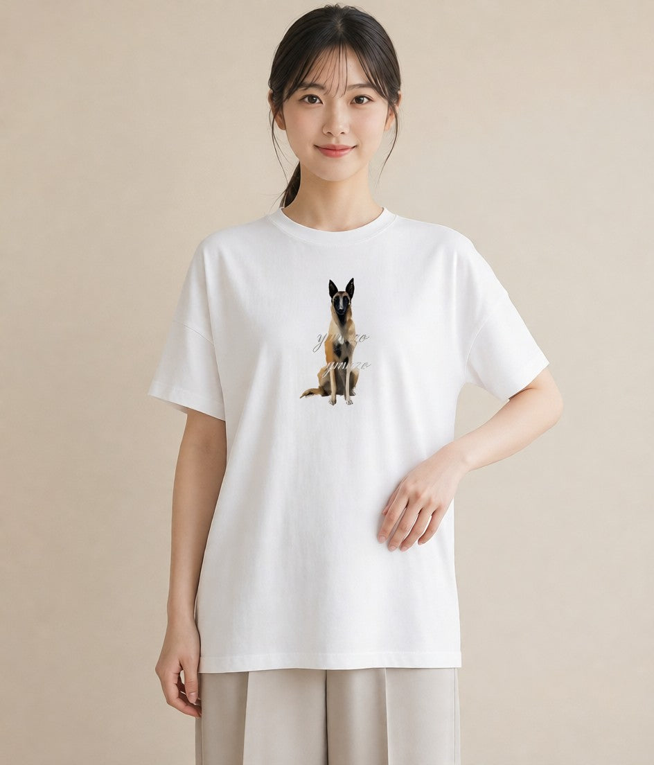 デザインTシャツ レディース 保護犬 犬 いぬ イラスト ゆるコーデ 春コーデ 姉妹 白T YMAZO