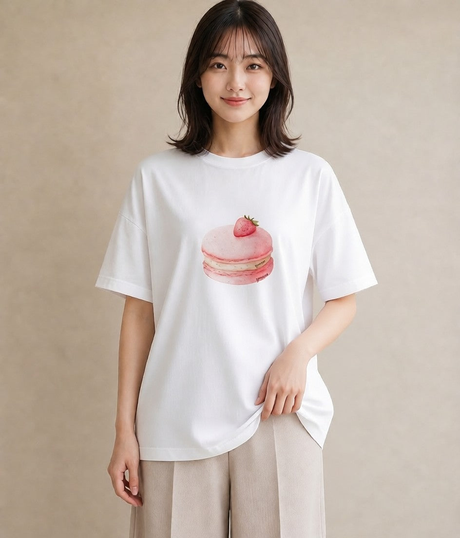 グラフィックTシャツ レディース クッキー 食べ物 フード イラスト ボタニカル 春コーデ 姉妹 白T YMAZO