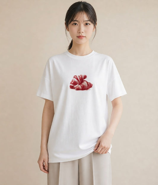 半袖Tシャツ レディース パン ベーカリー イラスト ポップ ルームウェア ギフト 白T YMAZO