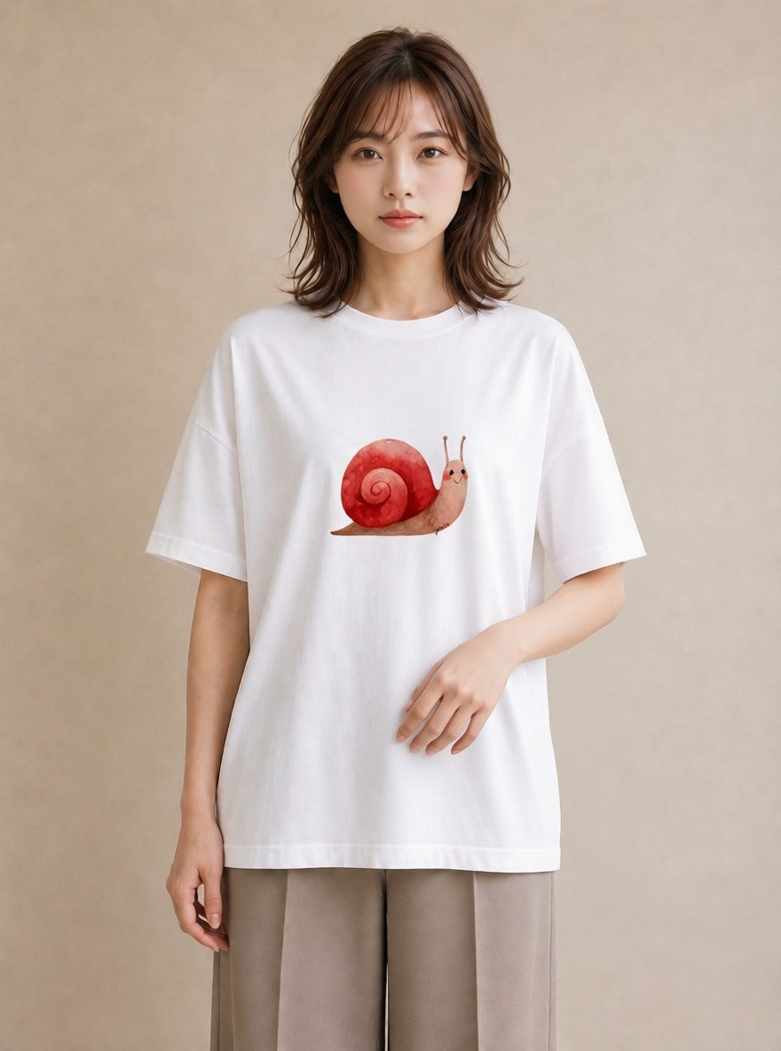 デザインTシャツ レディース チンアナゴ 海の生き物 海 イラスト ポップ カジュアルコーデ 買い物 白T YMAZO