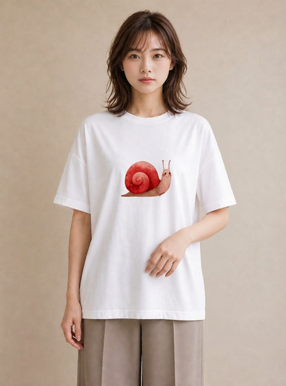 デザインTシャツ レディース チンアナゴ 海の生き物 海 イラスト ポップ カジュアルコーデ 買い物 白T YMAZO