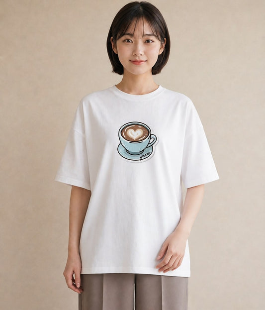 グラフィックTシャツ レディース エスプレッソ 食べ物 フード イラスト 可愛い デート 帰省 白T YMAZO