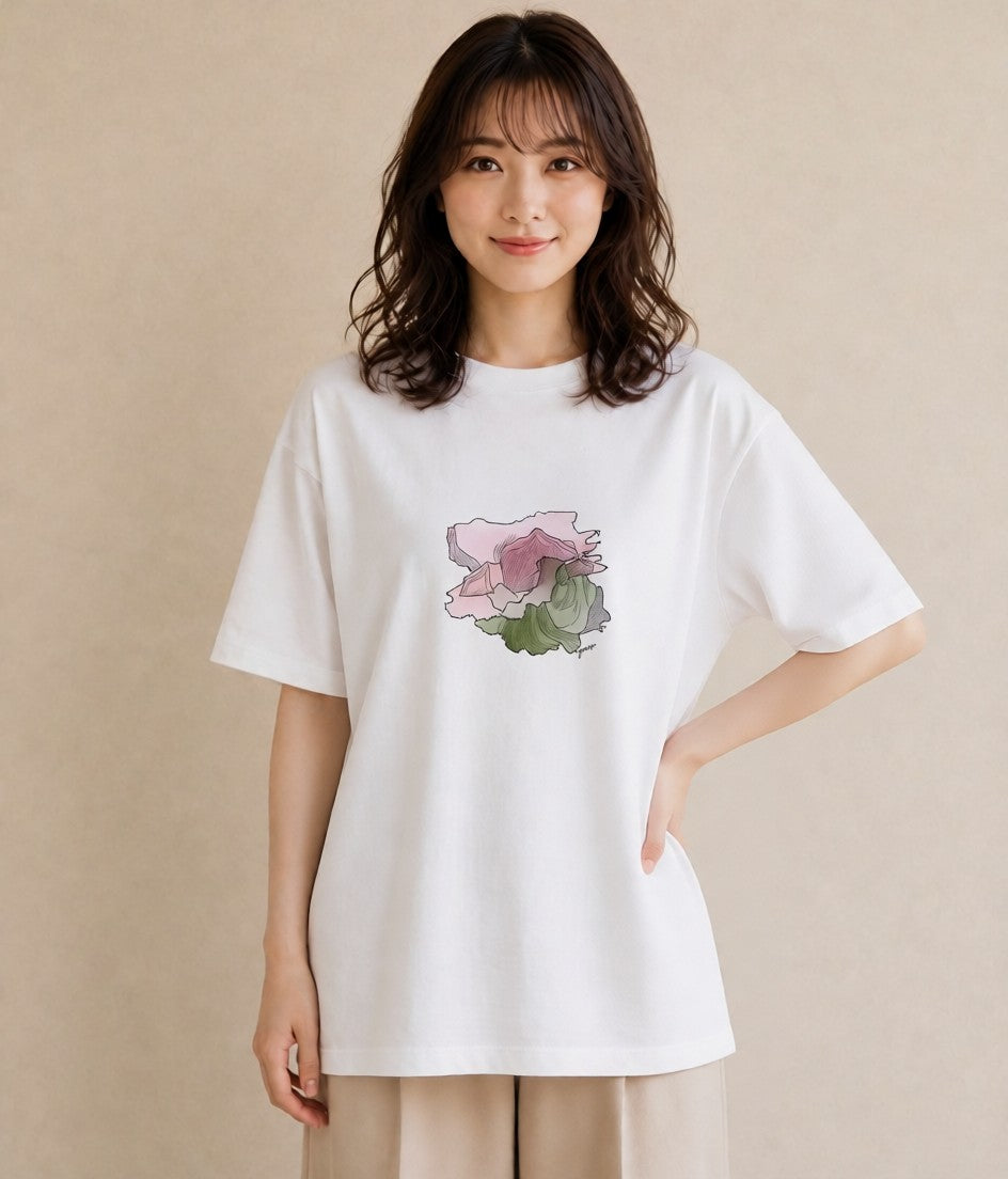 プリントTシャツ レディース わたあめ 食べ物 フード イラスト シンプル ミセス 春コーデ 白T YMAZO