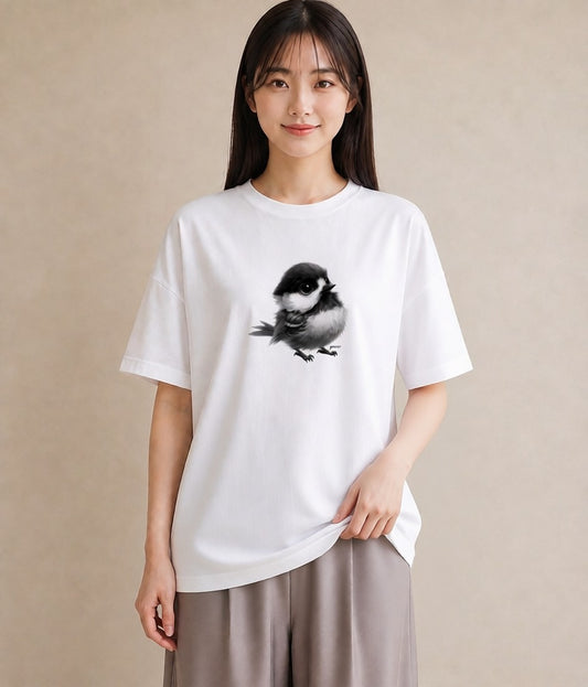 デザインTシャツ レディース ことり ペット 動物 イラスト カジュアル クリスマス 旅行 白T YMAZO