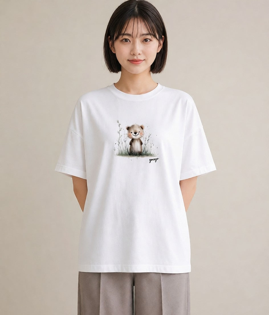 デザインTシャツ レディース ハムスター ペット 動物 イラスト 可愛い 友達ギフト 部屋着 白T YMAZO
