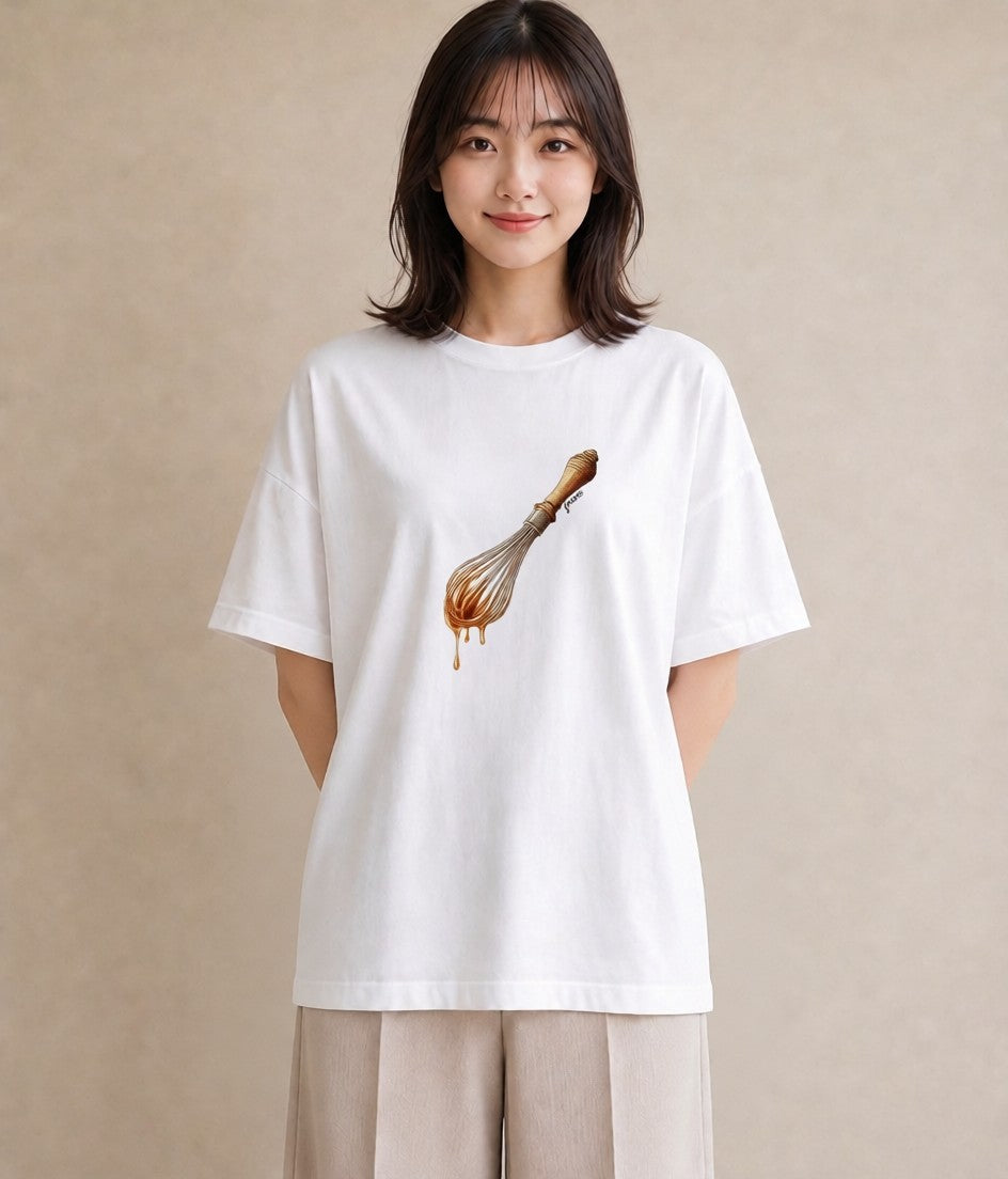 プリントTシャツ レディース はちみつ 食べ物 フード イラスト 旅行コーデ 親子 20代 白T YMAZO