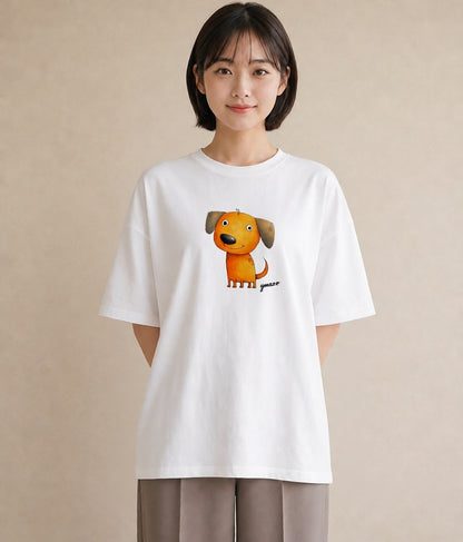 グラフィックTシャツ レディース 犬好き 犬 いぬ イラスト 秋コーデ おしゃれギフト 白T YMAZO