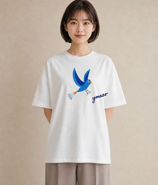 グラフィックTシャツ レディース セキセイインコ ペット 動物 イラスト 可愛い 社会人 女性 白T YMAZO
