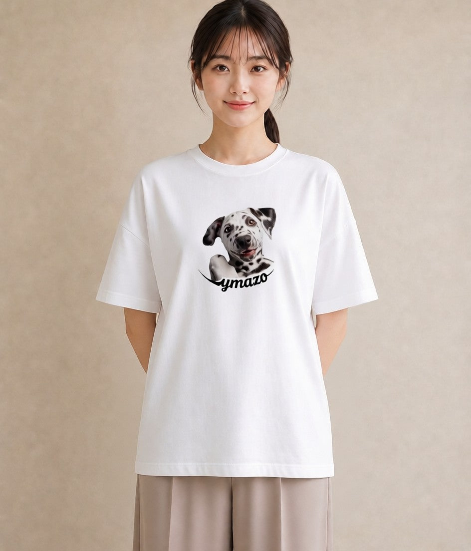 Tシャツ レディース ダルメシアン 犬 いぬ イラスト ギフト 母の日 白T YMAZO