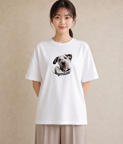Tシャツ レディース ダルメシアン 犬 いぬ イラスト ギフト 母の日 白T YMAZO